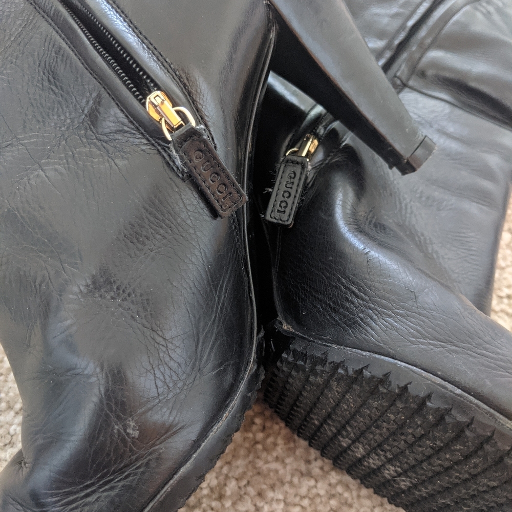 GUCCI tall leather boots - Picture 3 of 8